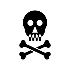 Skull And Crossbones Icon, Skull, Cross Bones