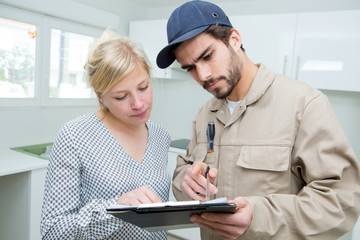 fitted cabinet installer showing the form