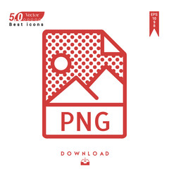 Outline png file-type icon vector isolated on white background. Graphic design, material design, 2019 year best selling icons, mobile application, UI / UX design, EPS 10 format vector