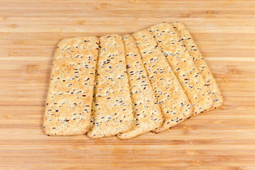 Savory cookies made with whole flax seeds addition