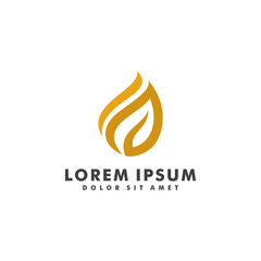 Fototapeta premium Fire Flame Logo design vector template. Creative Droplet Burn Elegant Bonfire Logotype