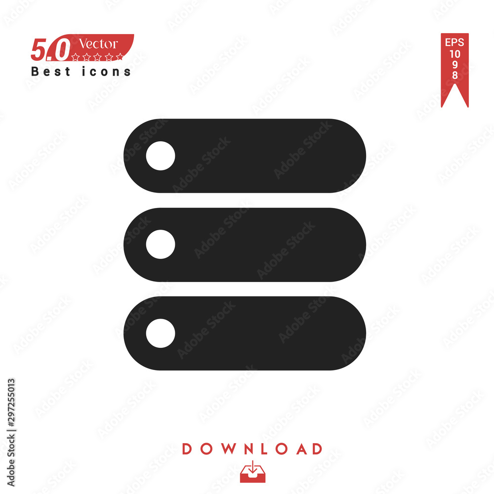 Poster black item-list icon. item-list icon vector isolated on white background. graphic design, material d