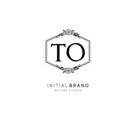 T O TO Beauty vector initial logo, handwriting logo of initial signature, wedding, fashion, jewerly, boutique, floral and botanical with creative template for any company or business.