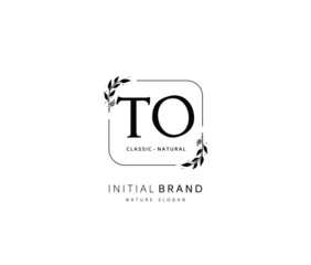 T O TO Beauty vector initial logo, handwriting logo of initial signature, wedding, fashion, jewerly, boutique, floral and botanical with creative template for any company or business.