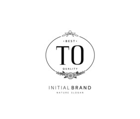 T O TO Beauty vector initial logo, handwriting logo of initial signature, wedding, fashion, jewerly, boutique, floral and botanical with creative template for any company or business.