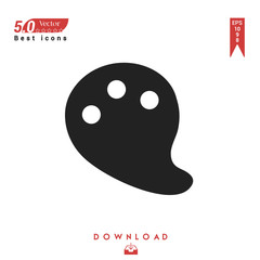 black drawing-palette icon vector isolated on white background. Graphic design, material design, 2019 year best selling icons, mobile application, UI / UX design, EPS 10 format vector