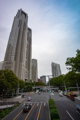 東京西新宿　高層ビルのある風景