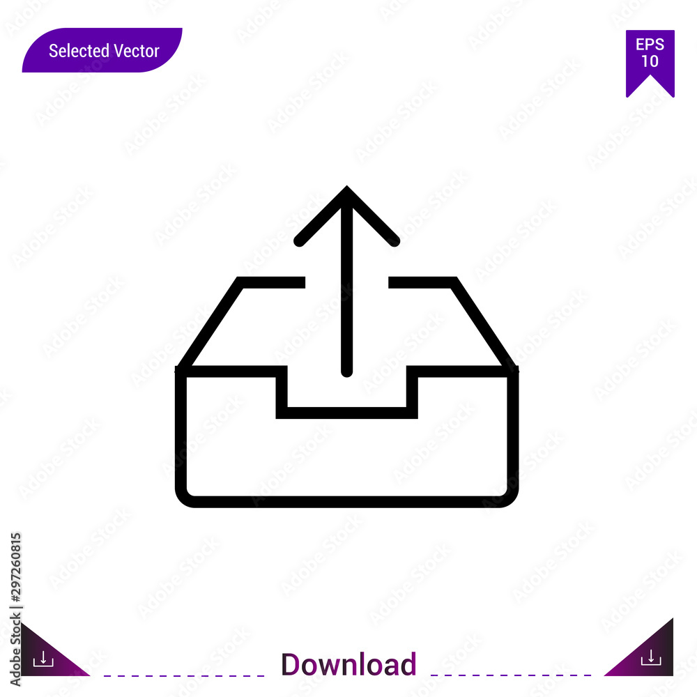 Poster inbox icon vector . best modern, simple, isolated, dialogue-set , logo, flat icon for website design
