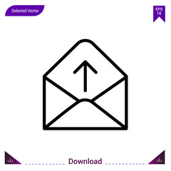 envelope icon  vector . Best modern, simple, isolated, dialogue-set , logo, flat icon for website design or mobile applications, UI / UX design vector format