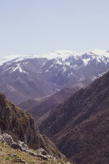 vintage view of mountains