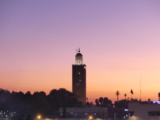 Fototapeta na wymiar Crepuscule Marrakech 