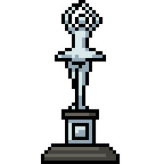 vector pixel art trophy