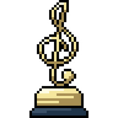 Fototapeta premium vector pixel art trophy