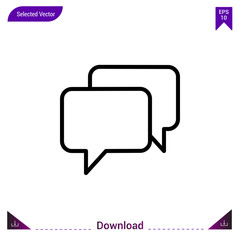 Fototapeta premium Chat icon vector . Best modern, simple, isolated, dialogue-set , logo, flat icon for website design or mobile applications, UI / UX design vector format