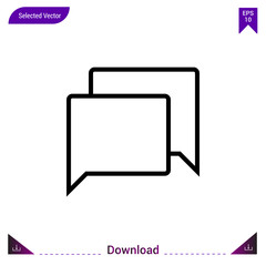 Fototapeta premium Chat icon vector . Best modern, simple, isolated, dialogue-set , logo, flat icon for website design or mobile applications, UI / UX design vector format