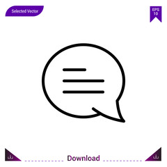 Chat icon  vector . Best modern, simple, isolated, dialogue-set , logo, flat icon for website design or mobile applications, UI / UX design vector format