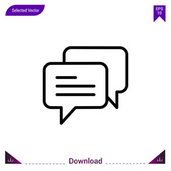 Chat icon  vector . Best modern, simple, isolated, dialogue-set , logo, flat icon for website design or mobile applications, UI / UX design vector format