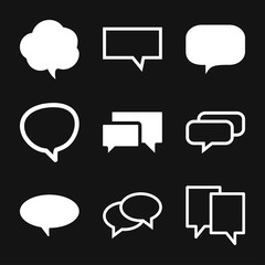 Speech bubble icons on background. Vector illustration.