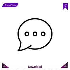 Chat icon  vector . Best modern, simple, isolated, dialogue-set , logo, flat icon for website design or mobile applications, UI / UX design vector format