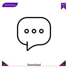 Obraz na płótnie Canvas Chat icon vector . Best modern, simple, isolated, dialogue-set , logo, flat icon for website design or mobile applications, UI / UX design vector format