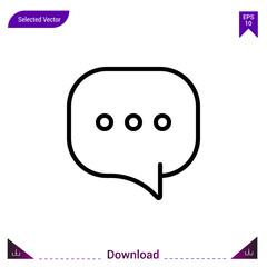 Chat icon  vector . Best modern, simple, isolated, dialogue-set , logo, flat icon for website design or mobile applications, UI / UX design vector format