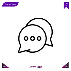 Chat icon  vector . Best modern, simple, isolated, dialogue-set , logo, flat icon for website design or mobile applications, UI / UX design vector format