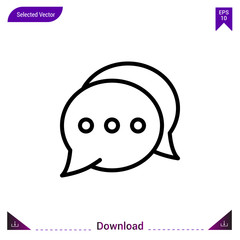 Chat icon  vector . Best modern, simple, isolated, dialogue-set , logo, flat icon for website design or mobile applications, UI / UX design vector format