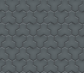 Seamless pattern of trihex cobblestone pavement