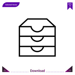 Archive icon  vector . Best modern, simple, isolated, dialogue-set , logo, flat icon for website design or mobile applications, UI / UX design vector format