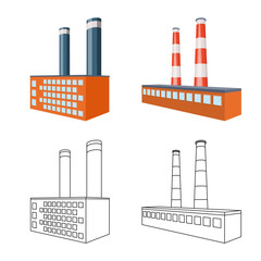 Obraz premium Vector illustration of construction and equipment symbol. Set of construction and manufacturing stock vector illustration.