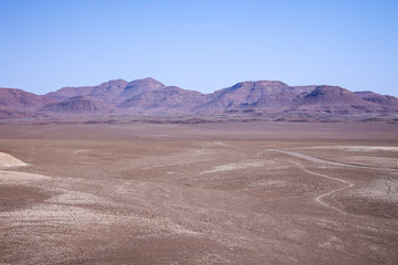 Panorama extrême, hostile et désertique du Damaraland en Namibie - Afrique