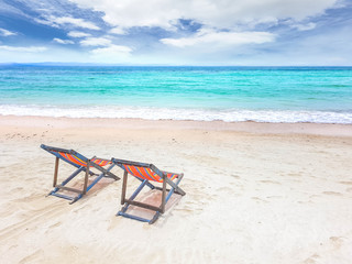 sun chair on beach