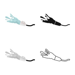 Obraz premium Isolated object of hose and fire symbol. Collection of hose and water stock symbol for web.