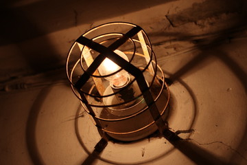 old lamp in building 