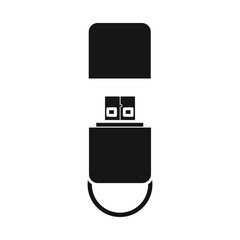 Vector design of usb and memory sign. Graphic of usb and ram stock symbol for web.