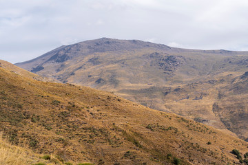 panoramic photo of Sierra Nevada