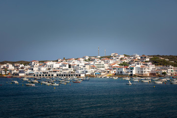 Fototapeta na wymiar Look at Es Grau town in Menorca Island, Spain.