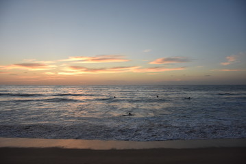Atardecer en la playa del Pacifico 