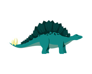 Detailed Stegosaurus the Jurassic Animal Illustration
