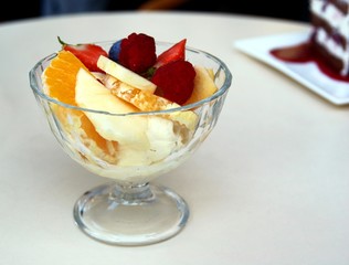 various delicious sweet food as dessert close up