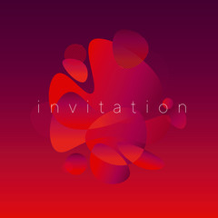 bright red gradient geometric square composition