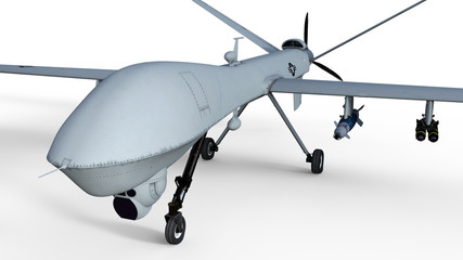 flying combat drone 3d illustration