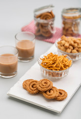  Diwali Snacks or Diwali sweets, like chakli, sev, bhujiya, shakar pare or favourite indian diwali recipe