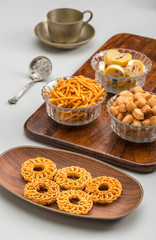  Diwali Snacks or Diwali sweets, like chakli, sev, bhujiya, shakar pare or favourite indian diwali recipe