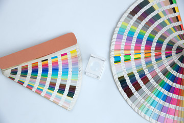 Sample colors catalogue pantone or colour swatches book