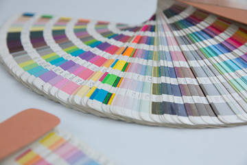 Sample colors catalogue pantone or colour swatches book