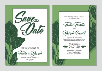 Printable Leaf Wedding Invitation