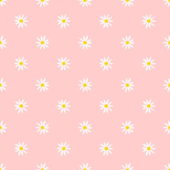 Fototapeta na wymiar Chamomile daisy seamless pattern