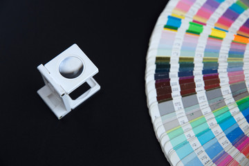Sample colors catalogue pantone or colour swatches book