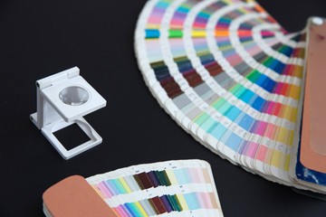 Sample colors catalogue pantone or colour swatches book